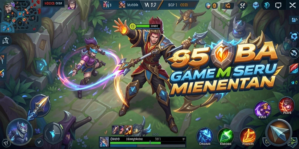 Tampilan screenshot utama 55RP menampilkan pertempuran seru dan karakter menakjubkan.