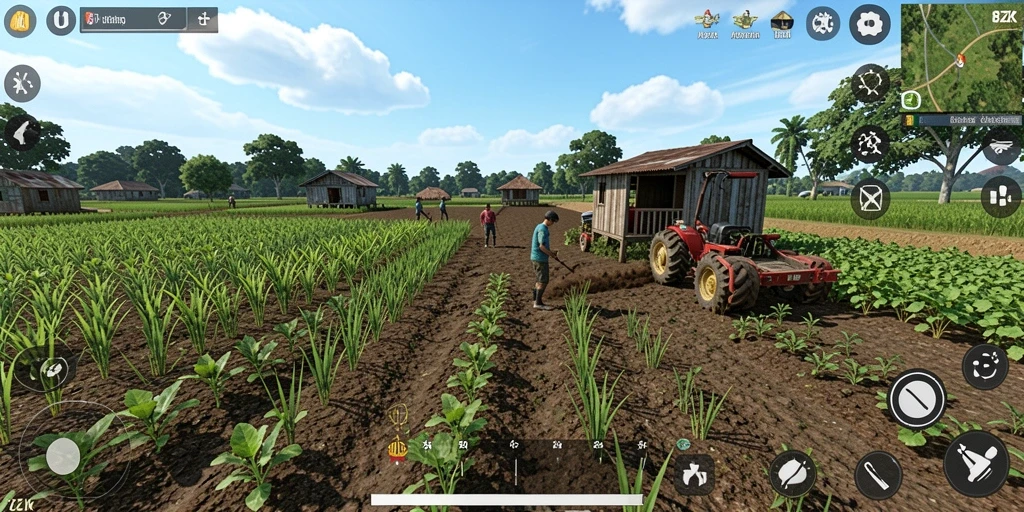 Tampilan gameplay yang seru di dunia pertanian 8ZK.