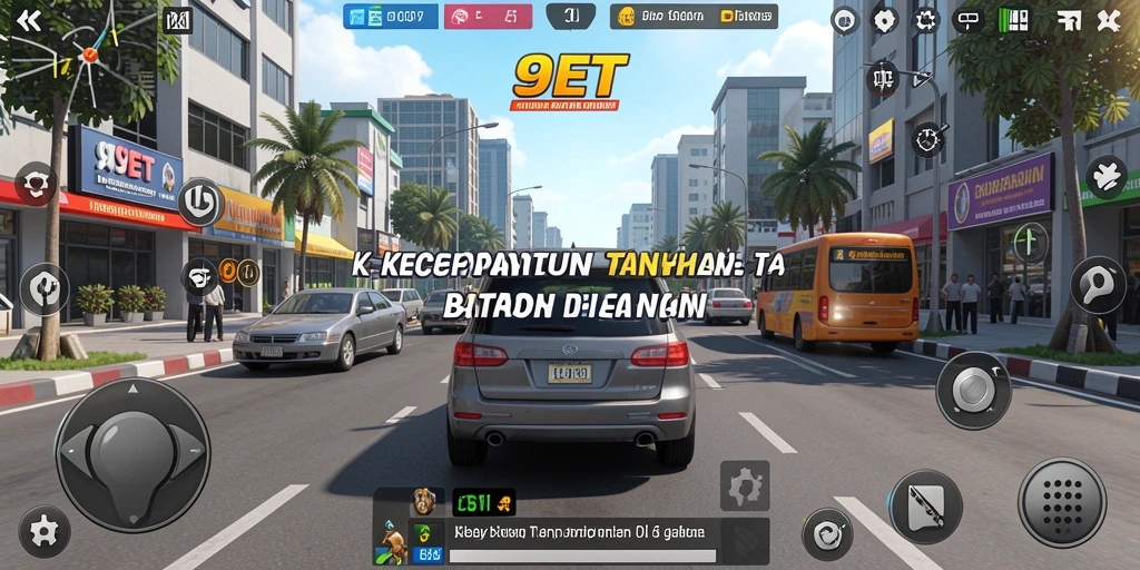Tampilan gameplay balapan yang mendebarkan di 9ET.