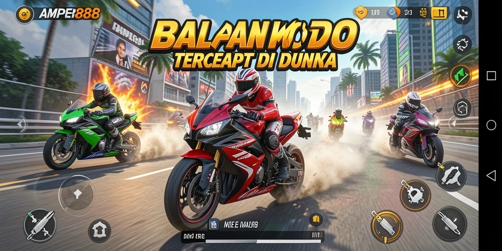 Tampilan gameplay seru dan menantang di AMPER88.
