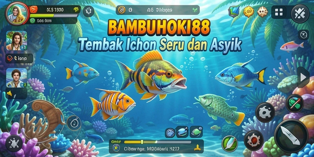 Tampilan menarik gameplay Tembak Ikan di BAMBUHOKI88.