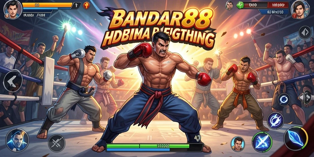 Tampilan gameplay dari BANDAR88 dengan pertarungan yang seru dan dinamis.