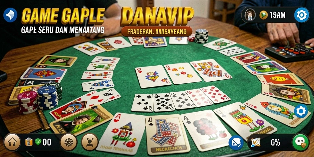 Tampilan gameplay Gaple yang seru dan interaktif.