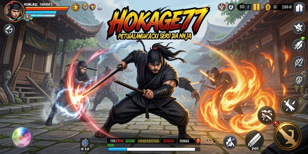 Tampilan gameplay seru HOKAGE77 yang penuh aksi.