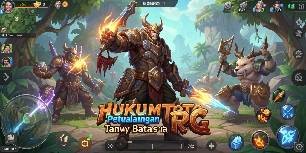 Tampilan menakjubkan dari gameplay RPG HUKUMTOTO.