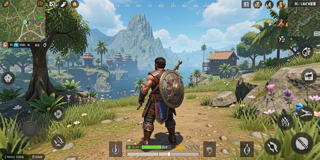 Screenshot gameplay KAKWIN menampilkan eksplorasi dunia terbuka yang menakjubkan.