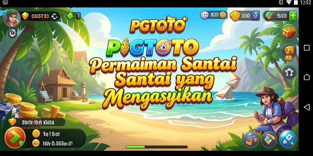 Screenshot PGTOTO menampilkan gameplay santai dan interaktif.