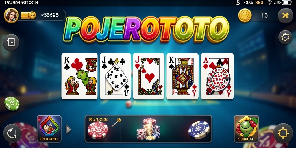Tampilan gameplay seru POJEROTOTO yang penuh dengan strategi dan keseruan.