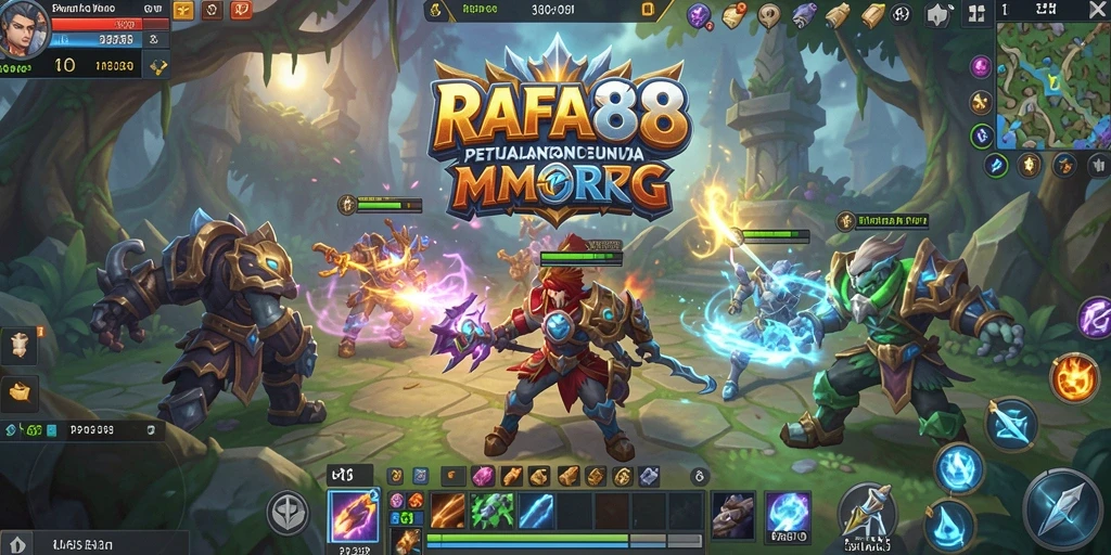 Tampilan aksi seru gameplay RAFA88 MMORPG.