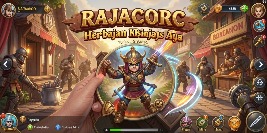 Tampilan gameplay RAJACORC yang menarik dan dinamis.