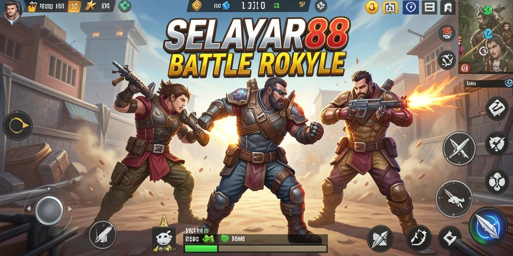 Tampilan gameplay seru dari SELAYAR88 dengan aksi Battle Royale.