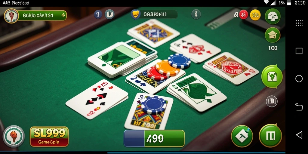 Tampilan gameplay seru SL999 dengan kartu Gaple.
