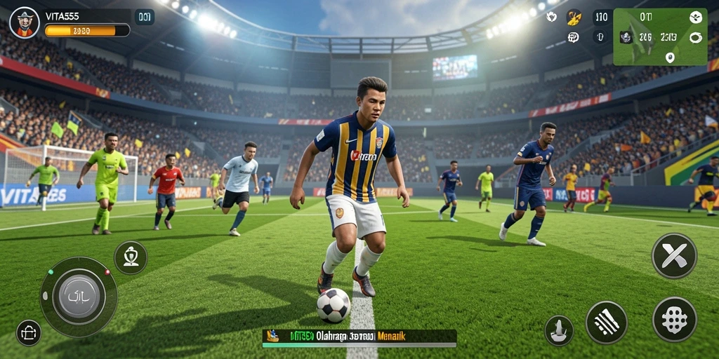Tampilan menarik dari gameplay VITA555 dengan aksi olahraga seru.